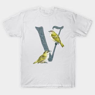 Avian Alphabet V - Red-eyed vireo T-Shirt